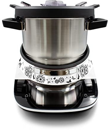 Deko Schutz Aufkleber kompatibel mit Küchenmaschine Bosch Cookit Design Sticker Klebefolie Zubehör Küchengerät wasserfest selbstklebend R208 (09 Schemtterlinge)