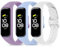 Vancle 3 Stück Armband für Samsung Galaxy Fit 2 Armband für Damen Herren, Weiches TPU Silikon Uhrenarmband Wasserdichtes Sport Ersatzarmband für Samsung Galaxy Fit2, Weiß/Hellblau/Lavendel