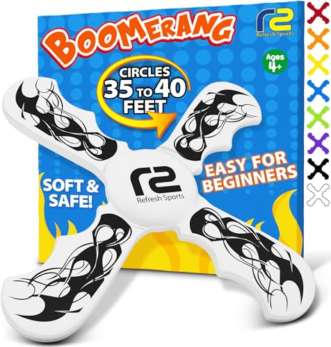 Boomerang for Kids – It Really Does Fly Back – Divertente e facile da usare, giocattolo regalo per ragazzi e ragazze – Il design in schiuma morbida permette un gioco sicuro e ottima idea regalo per