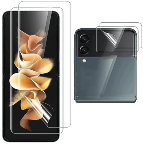 Foebxxs [2 Pièces Hydrogel Protection écran pour Samsung Galaxy Z Flip 3 / Samsung Galaxy Z Flip3, HD Transparent TPU Protection Film, Ultra Résistant, Sans Bulles [Non Verre Trempé]
