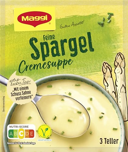 Maggi Guten Appetit, Spargel Cremesuppe, 60g Beutel, ergibt 3 Teller (16 x 60g)