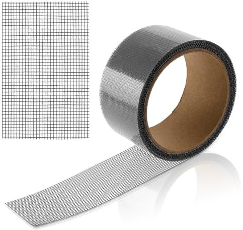 Andibro Fliegengitter Reparatur Set, 5cm X 5m Fliegengitter Fenster Reparaturband Stark Insektenschutzgitter Reparatur Klebeband Bildschirmband Patch Reparaturwerkzeug Für Mückennetz Fenster