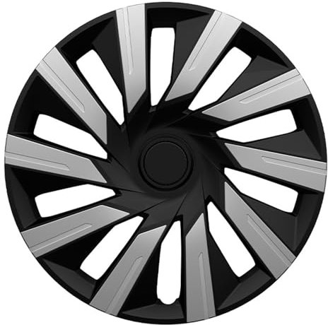 J-Tec Satz Radzierblenden Tecna 14-Zoll Silber/Schwarz