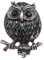 Lordies Brosche Anstecknadel Pin Uhu Eule Owl Perlmutt Schwarz Klassisch Unisex