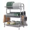 FGYAHOKN Escurreplatos Acero Inoxidable con Soporte para Utensilios 56x25x63cm, Escurridor De Platos Grande De 3 Niveles, Escurridor De Trastes para Fregadero, Escurre Platos Armarios