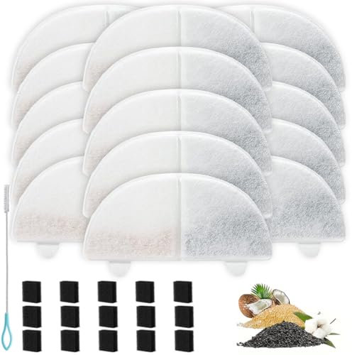 Acmerota WF20/CF20 Cat Water Fountain Filter Replacement for HomeRunPet 68oz/2L Wireless Pumps Pet Water Fountain, 13 Pack Pet Water Dispenser Filter Replacement with 13 Pack Water Pump Filter