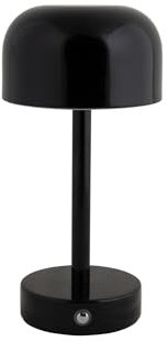 Leitmotiv Tischlampe James Led - Schwarz - 12.5x12.5x24.5cm - Rund - Eisen - Tischleuchte Wohnzimmer & Schlafzimmer - Tischlampen modern