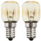 Sunnylinn 15W Oven Bulb E14 230V Warm White Dimmable E14 Screw Oven Bulb 300 Temperature Heat Resistant Small Edison Screw Base 150lm for Microwave, Oven, 2 Pack.