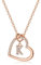 TINGN Kette mit Buchstaben Kette Damen - Kette Rosegold Damen Kette mit Buchstaben Kette Damen Herz Personalisierte Kette Mädchen Geschenke für Frauen Mädchen Buchstaben K Halskette Damen Schmuck