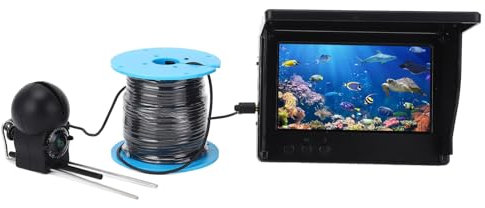 Telecamera da Pesca Subacquea, Fotocamera da Pesca con Videocamera Subacquea con Angolo 4,3 Pollici di 1080p per
