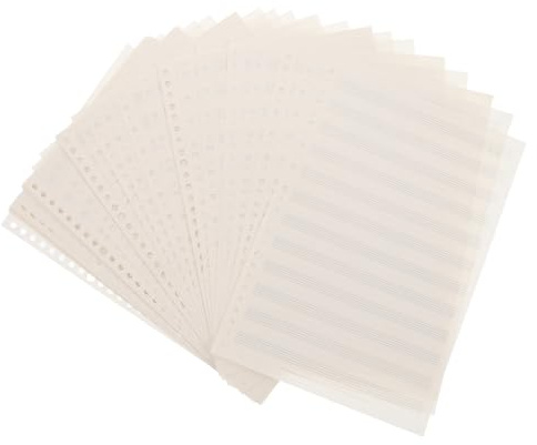 Leeres Notenbuch mit Schmalen Notenlinien für Kinder, Weiß | Loose Leaf Design, Papierausführung, Einfaches Austauschen der Blätter, für Bands und Musikschulen