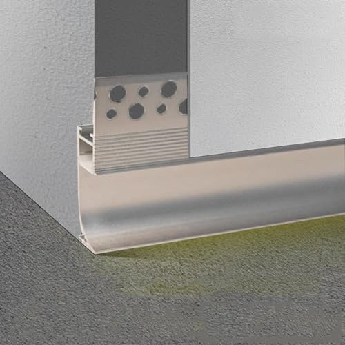 Artiz Profilo LED In Alluminio Per Battiscopa, Striscia LED Per Battiscopa Profilo In Alluminio Per Battiscopa Per Soggiorno, Camera Da Letto, Cucina, Home Theater(Silver,1m/3.3ft)