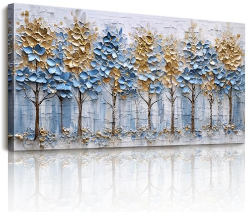 hyidecorart Modern Wandbilder Wohnzimmer Wald Aesthetic Gemälde 59x119 cm | Farbenfrohes Motiv, HD-Druck, Einfach Aufzuhängen, Großformat, Vielseitige Wanddeko, Wohnkunst, Geschenk, Schnellinstallation