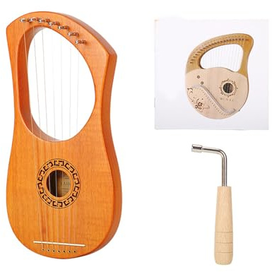 7-Ton Lyra Harfe Aus Holz Leichtes Design Mit Natürlichem Klang Instrument Für Musikbegeisterte Und Anfänger Die Ein Reiseinstrument Verwenden