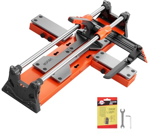 VEVOR Tagliapiastrelle da 600mm per Ceramica, Taglio a Mano Testa Scorrevole Potenziato con Base a Molla, Guida Angolare, Disco da Taglio, Guida di Allineamento, per Piastrelle Pavimenti Mattonelle