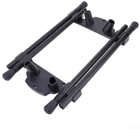 Verstellbare Camping-Tischbeine, 40,6–61 cm, einziehbare, klappbare Möbelbeine mit Nylon-Verbindungsstücken für DIY-Outdoor-Esstisch, schwarz, 1 Paar