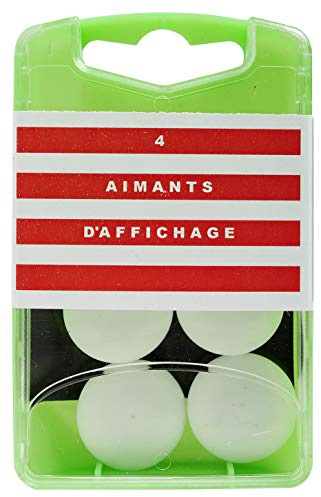 Exacompta 11800E 4er Pack Magnete Ø 18mm weiß in Kunststoffbox Magnetkraft 180 g
