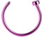 Taffstyle Nasenpiercing Nasenring Fake Hoop Ring Piercing Bauch Septum Tragus Helix Nase Lippe Ohr Clip On Ear Cuff Ohrringe Lila 0,8mm x 8mm