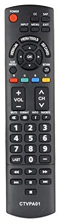Common TV CTVPA01 - Mando a Distancia Universal (Compatible con Televisores Panasonic) Color Negro