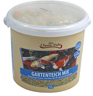 Classic Fish TeichMix Fischfutter Teichfutter 5 Liter Eimer Standardfutter