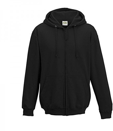 Awdis Herren Kapuzenjacke / Kapuzenpullover / Hoodie mit Reißverschluss (5XL) (Schwarz)