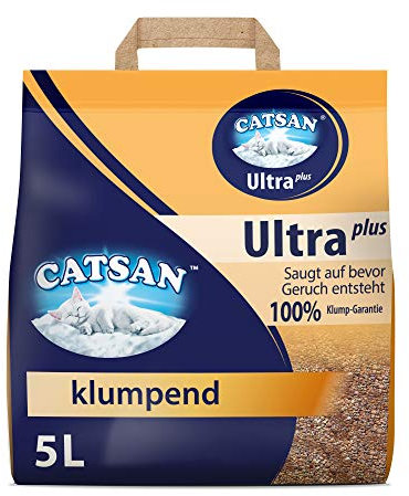 Catsan Katzenstreu Ultra plus, klumpend ohne Zusatz von Duftstoffen, (1 x 5 l)