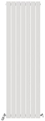iBathUK Apex Tall Vertical Radiator, Single Flat Panel Radiators, 1800x456mm Slim Radiator, Wall Mounted for Bathroom,Kitchen,Living Room- White