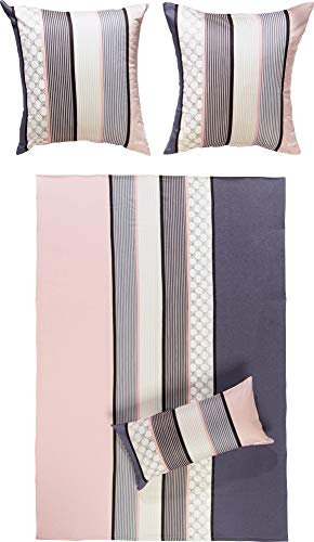 Joop! Bettwäsche Cornflower Stripes 4069 deep Rose - 11 40x80 cm - 135x200 cm