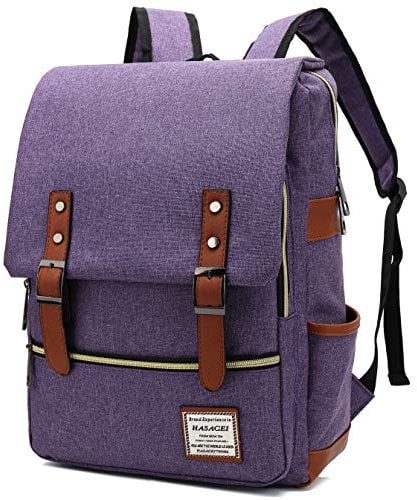 HASAGEI Mochila Unisex de Lona Mochila del Ordenador Portátil Escolar Vuelta al Cole