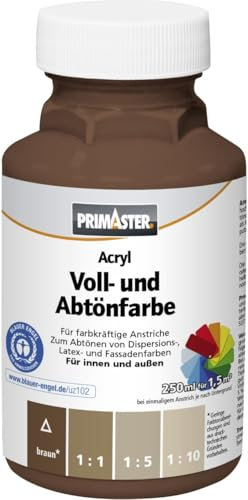 Primaster Voll- und Abtönfarbe 250ml Braun Matt Acryl Dispersionsfarbe