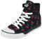 Rock Rebel by EMP Damen Schwarze Sneaker mit Kirschen-Print EU38