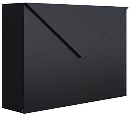 Briefkasten, Design Wandbriefkasten Letter Schwarz - Bravios