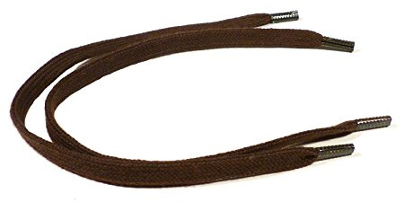 REMA 1 Paar Schnürsenkel Dunkelbraun - flach - schmal - ca. 5 mm breit von 5 cm - 300 cm
