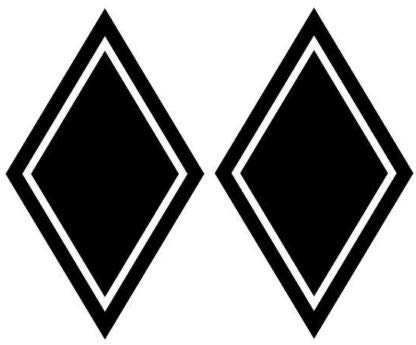 K080 Rauten Set Aufkleber LKW Sticker Folie - Finest Folia (Weiß Glanz)