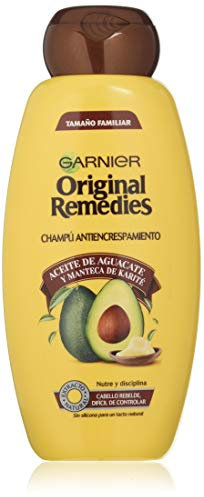 Garnier Original Remedies Aceite De Aguacate Y Manteca De Karité Champú Para Pelo Rebelde Y Encrespado 600 Ml