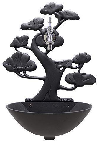 FONDERIA BONGIOVANNI Fontana a muro modello Azalea colore grigio ghisa con rubinetto mod. 303C in ottone cromato per casa e giardino