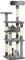 PawHut Katzenbaum Katzenkratzbaum Katzenspielturm Katzen Kletterbaum Kratzbaum Hängematte Grau L40 x B40 x H132 cm