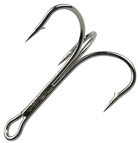 Drillinge Angelhaken Starkes Großformat Angelhaken Seefischerei Salzwasser Classic Drillingshaken (10/0-10Stk)