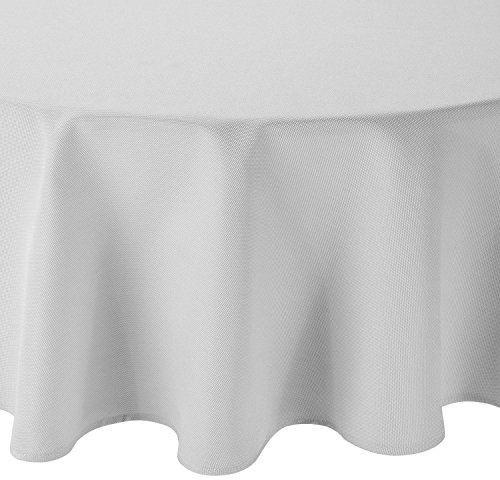 Tischdecke Gastro einfarbig Rund 160 cm Weiss - Farbe, Form & Größe wählbar mit Fleckschutz - (Br_R160Weiss)