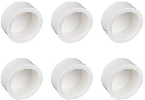 YOFASEN Wasser Rohr Fittings Weiß - PVC Slip Endkappen Abdeckung, 25mm, 6stück