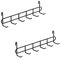FRIADE Schwarze Gitterhaken für Wandgitter, Haken zum Aufhängen für Wandgitter, Aufbewahrung und Display, Größe 27,2 x 7,1 x 4,6 cm, 2 Stück
