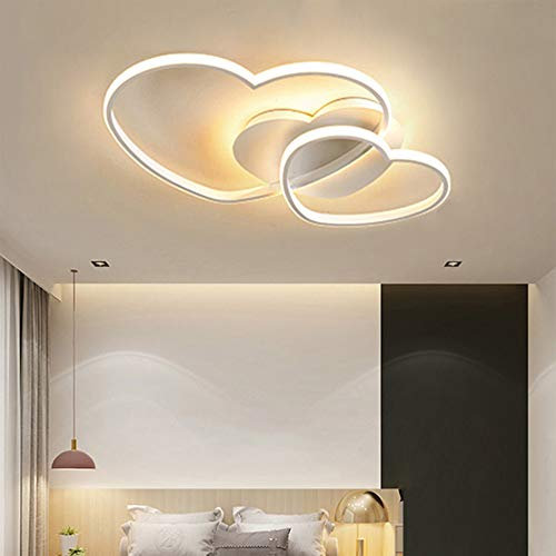 LED 40W Deckenleuchte Kinderzimmerlampe Junge Mädchen Schlafzimmer Deckenlampe Mit Liebe Herz Design Acryl Metall Deckenbeleuchtung Kronleuchter Für Esszimmer Deckenlicht,Weiß…