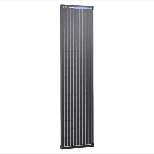 ECTIVE Solarpanel MSP 90 Black - 90W, 4,81A, 32 Zellen, für 12V 24V Batterieladeregler - Monokristallines Solarmodul, Camping Garten Solaranlage für Powerstation, Solargenerator, Solarladegerät