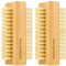 GREENTH PRO Bamboo Nail Brush，2PCS Two-side Firm Nature Wooden Sisal Scrub Brush for Toes and Nails,Cleaning Nail Brush