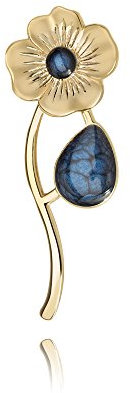 Belle Petite Fleur Broche ; Saint Valentin Cadeau Quotidien Bijoux pour Femme (Style 12 - Bleu Marine)