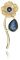 Belle Petite Fleur Broche ; Saint Valentin Cadeau Quotidien Bijoux pour Femme (Style 12 - Bleu Marine)