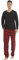 YUSHOW Ensembles de Pyjama Homme Hiver Henley T-Shirt en Polaire à Long Manche Ultra Doux Flanelle Bas de Pyjamas Carreaux avec Poches Vêtements de Détente, Noir + Rouge Noir À Carreaux, XL