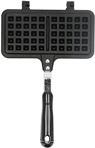 Goshyda Gaufriers Double Face, Moule à gaufres en Fonte d'aluminium antiadhésif à gaz de Cuisine, Moule à gaufres Double Face, pour Grille-Pain et collations