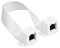 Good Connections RJ45 Ethernet LAN Passe-Porte/Fenêtre Plat - Prise RJ45 Des Deux Côtés - Longueur Totale 25-27 cm, Flexible 18 cm - Blanc