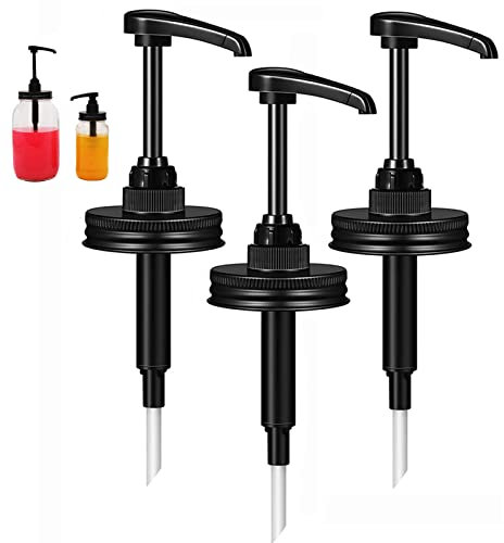 Mason Jar Honey & Coffee Pump Dispenser Lid fit 2.75 Inch Regular Mouth,Food Grade Pumps and Stainsteel Steel Lids for Ketchup,Syrups, Condiments,NO Rust,NO JAR QurHapzy